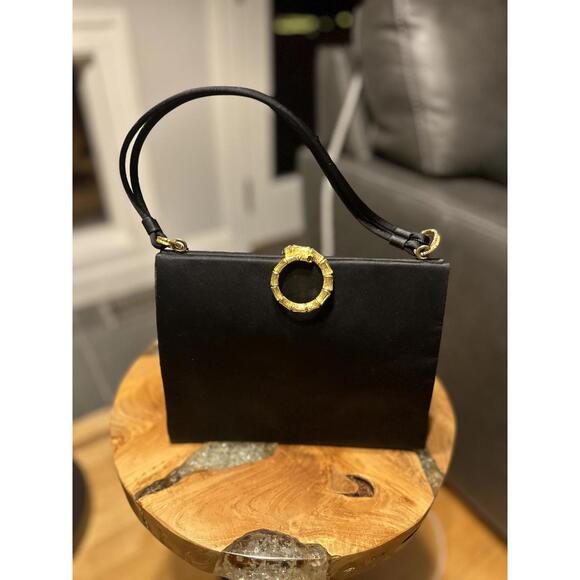 Vintage Koret Silk Handbag with Gold Accents - Picture 1 of 9